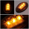 Fendl-fsd99-sm Full Kit Dually Bed Fender Led Side Marker Light Smoke Lens Rear Assemblies For Trucks Red And Amber Set Of 4