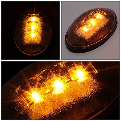 Fendl-fsd99-sm Full Kit Dually Bed Fender Led Side Marker Light Smoke Lens Rear Assemblies For Trucks Red And Amber Set Of 4