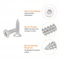 Uxcell 40pcs Flat Head Torx Screws M5 X 20mm 304 Stainless Steel Countersunk Self Tapping Anti-theft Wood Tamper Resistant Fit