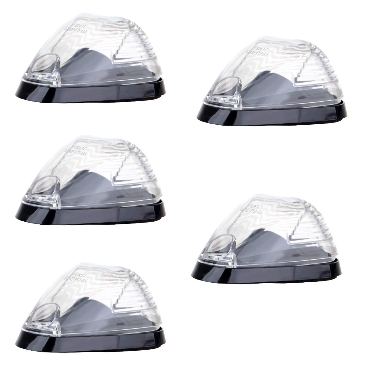 5pcs 5clear Len Base Roof Cab Marker Lights Lens Covers 742base 742 Base Ford E-150 2003-2014d E-250d For E-350 Super Duty