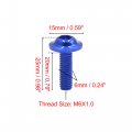 Uxcell 20pcs M6 X 20mm Blue Aluminum Alloy Motorcycle Hex Socket Head Bolts Bumper Screws Universal Replacement