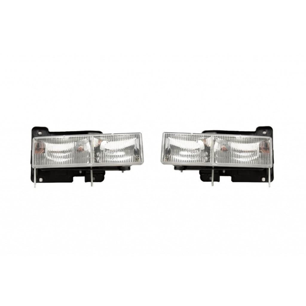 Headlight Assembly Pair For Gmc K2500 Suburban 1999 Composite Type Capa Certified Parts Gm2502101 Gm2503101 15034929 15034930