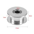 Aluminum 5mm Bore Toothless Timing Belt Pulley For 6mm 