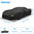 X Autohaux Waterproof Car Cover For Chevrolet Corvette C8 2020-2023 Outdoor Full All Weather Protection Rain Sun With Zipper