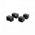 Deckorators Textured Black Aluminum Contemporary Rail Horizontal Bracket Kit 2-piece 4-pack 