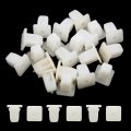 20pcs White Square Plastic Rivets Retainer Button 10 X 8mm For Car Bumper Fender