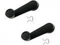 Window Crank Handle Set 2 Piece Black For 1973-1995 Toyota Pickup 