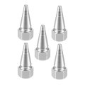 5pcs Silver Tone Spike Wheel Tyre Tire Valve Air Stem Cap Cover Universal For Car Truck Motorcycle Bike 