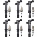 Oyeauto Ignition Coil Pack And Iridium Spark Plug Uf270 Set Of 6 For Dodge Jeep Mitsubishi Liberty Grand Cherokee Raider 
