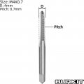 Burkit M4 X 0 7 Thread Tap Right Hand Hss Straight Fluted Machine