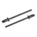 100pcs 1 8 X1 4 Countersunk Head Blind Rivets Zinc-plated Carbon Steel Grip And Mandrel Cap Black 