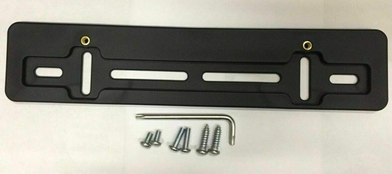 3 Front License Plate Tag Holder Mounting Mount Adapter Bumper Kit Bracket For Auto Car Truck Van Suv Golf Cart Quantity