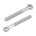 4pcs M6 X 60mm Lifting Eye Bolts 304 Stainless Steel Machinery Shoulder Swing Bolt Ring Eyebolt For Pipeline Gate Valves 