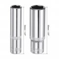 Uxcell 6-point Shallow Socket 1 4 Drive 2pcs 8mm Deep 12mm Cr-v Metric For Diy Hand-making Repair Automotive