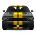 Ipick Image For Dodge Srt 3d Logo In Yellow On Stripe Black Carbon Fiber Look Premium Stainless Steel License Plate Design And