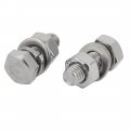 Uxcell 20pcs 304 Stainless Steel M6x16mm Hex Bolts W Nuts And Washers Assortment Kit