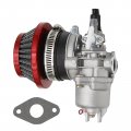 Anxingo Air Filter Stack Carburetor Replacement For 2 Stroke 43cc 47cc 49cc Atv 4 Wheel Off Road Vehicle Lawn Mower Scooter Red 