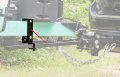 Kuafu Adjustable Weight Distribution Hitch Bracket Support Fit For 8-inch Trailer Frame Black Steel Powder Coated Pair