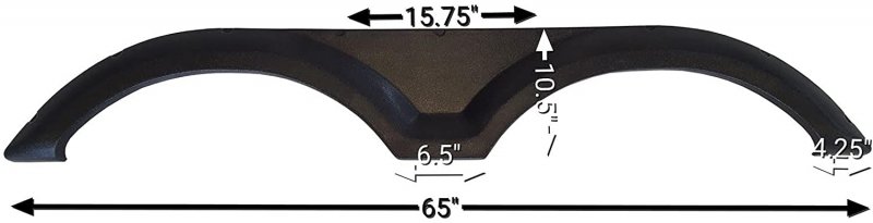 Elk Mountain Keystone 2012-2018 Sprinter Fender Skirt Black 65 Inch X 10 5