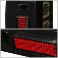 Pair Of Black Housing Smoked Lens White Led Bar Brake Tail Lights Compatible With Jeep Wrangler Jk