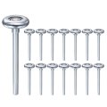 15pcs 1 8 Zinc-plated Steel Garage Door Rollers For 2 Track 4 13 Long Stem Quiet Wheels 10 Ball Bearings Silver
