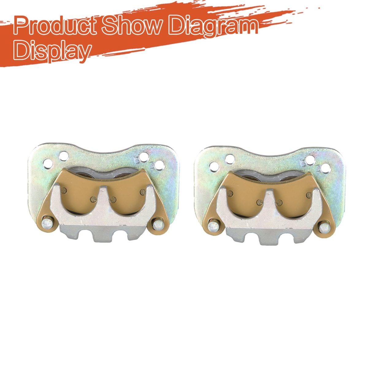 Rear Left Right Brake Calipers With Pads Replacement For Polaris Ranger 800 900 1000 Crew 2011-2019