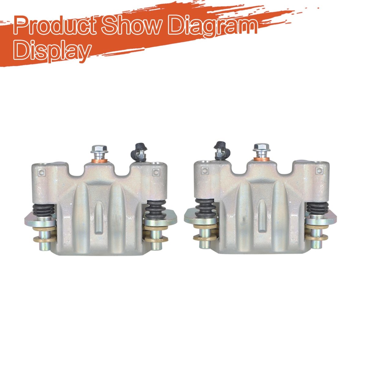 Rear Left Right Brake Calipers With Pads Replacement For Polaris Ranger 800 900 1000 Crew 2011-2019