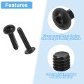 50 Pieces M5 0 8x20mm Flanged Button Head Socket Cap Screws 304 Stainless Steel Drive Fastener Bolts Fully Threaded Machine