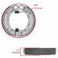 Caltric Rear Brake Shoes Compatible With Yamaha Wolverine 350 Yfm350 Yfm350x 2wd 2006 2007 2008 2009 New