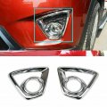 Durable Exterior Decor Abs Chrome Front Fog Light Cover Trim For Mazda Cx-5 2013-2014 Car Emblem Badge