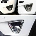 Durable Exterior Decor Abs Chrome Front Fog Light Cover Trim For Mazda Cx-5 2013-2014 Car Emblem Badge