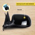 Black Left Side Mirror Fit For 2007 Chevy Silverado 1500 Classic Smooth Glass Manual Fold Heated Turn Signal