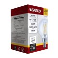 Satco S21205 4w G16 5 Led Filament Lamp Clear Candelabra Base 3000k Soft White 350 Lumens 120v 40w Incandescent Equivalent Wet