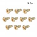 Uxcell M6x12mm Furniture Screw Hex Socket Machine Screws Zinc Plated Fasteners Bolts Full Thread Carbon Steel 10pcs