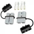 Mr Brighton Led 175a 6v Battery Quick Connect Anderson Compatible 2 Pole Power Connector Plug Gray W Terminals For 0 Awg Wire 