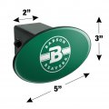 Babson College Beavers Logo Oval Tow Hitch Cover Trailer Plug Insert 2