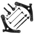 Front Lower Control Arm Suspension Kit Fit For 2007-2017 Jeep Compass Patriot 2009-2012 Dodge Caliber With Ball Joint Tie Rods 