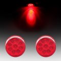 2 Pack In 9 Led Clearance Side Marker Light Red Waterproof Surface Mount Trailer Lights For Freightliner International 