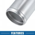 A Absopro Car Adapter Joiner Pipe Universal 57mm 24 Od 76mm 2 99 Length Connector Tubing Aluminum Alloy Silver Tone