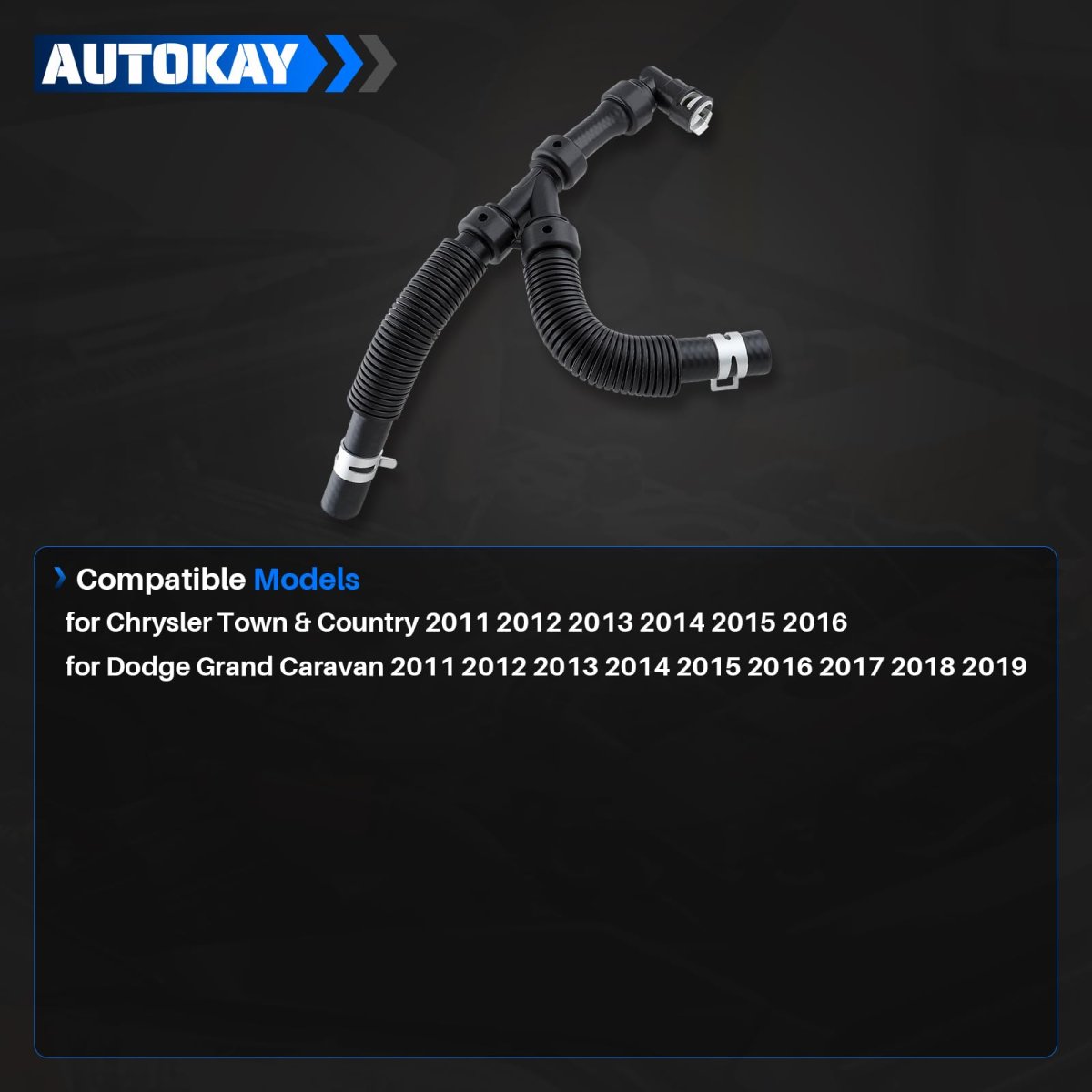 Hvac Heater Hose Assembly For Chrysler Town Country 2011-2016 Dodge Grand Caravan 2011-2019 Engine Inlet Outer Replaces