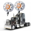 Astra Depot 1 Pair 24v 24-led White Red Amber Double Face Side Marker Light Running Corner Stop Turn Signal Tail For Truck