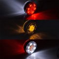 Astra Depot 1 Pair 24v 24-led White Red Amber Double Face Side Marker Light Running Corner Stop Turn Signal Tail For Truck
