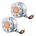 Astra Depot 1 Pair 24v 24-led White Red Amber Double Face Side Marker Light Running Corner Stop Turn Signal Tail For Truck