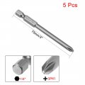 Uxcell 5 Pcs 5mm Ph1 Magnetic Phillips Screwdriver Bits 1 4 Inch Hex Shank 3-inch Length S2 Power Tool