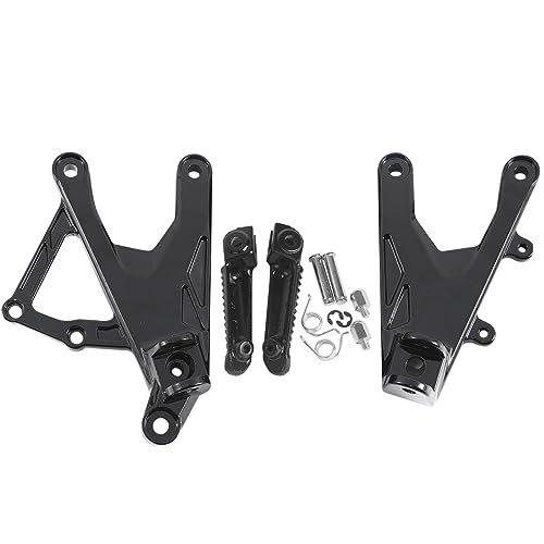 Front Foot Peg Footrest Bracket Set For Yamaha Yzf R1 R1s R1m 2015 2024 Aluminum Alloy Replacement 2cr 27443 00 And 27442 Black