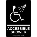 Compliancesigns Acrylic Ada Accessibility Sign 9 X 6 In With English Braille Black 