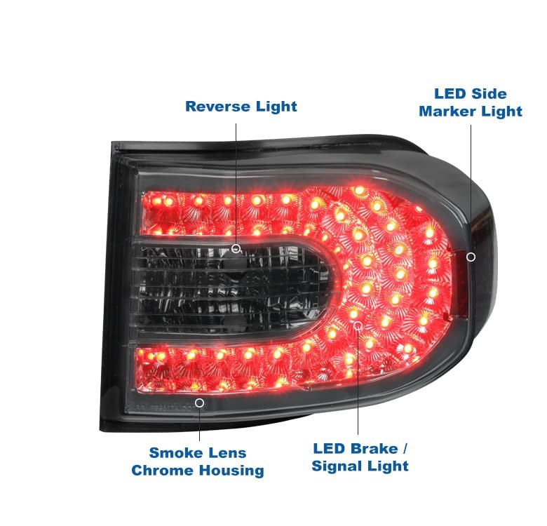 Led Tail Brake Lights Rear Lamps Smoke For 2007-2014 Toyota Fj Cruiser