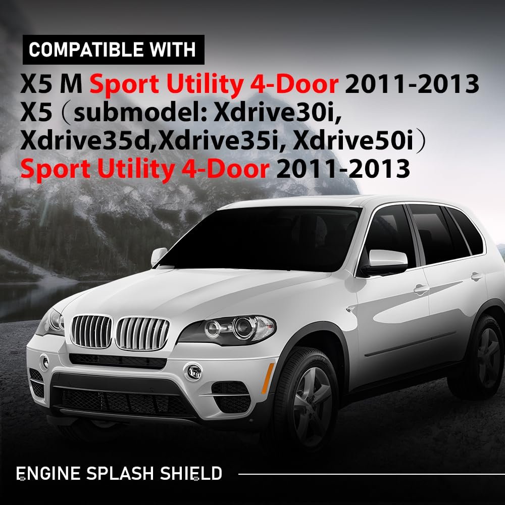 Front Engine Splash Shield Under Panel For Bmw X5 M Xdrive30i Xdrive35d Xdrive35i Xdrive50i Sport Utility 4 Door 2011 2013 Part