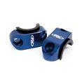 Blue Universal Rotating Bar Clamp Kit 12-36710 With Integrated Poly Sleeves For Late Model Bikes 2 Piece Set 