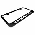 Jeep Cherokee Black Metal License Plate Frame
